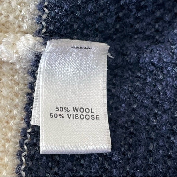 St. John Sweater yellow label striped sweater wool viscose 35478 - Picture 9 of 12